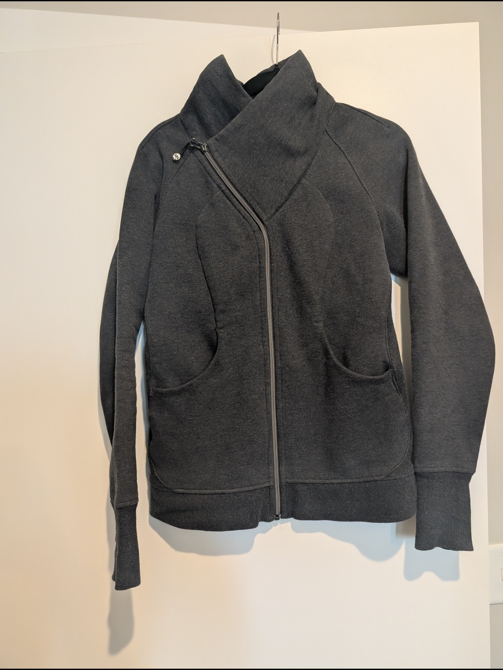 Lululemon Cozy Cuddle Up Charcoal Asymmetrical Zip Women’s Jacket